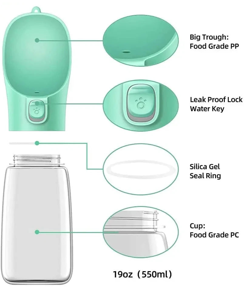 AGUA PAWS™ - Intelligent Portable Dog Water Bottle